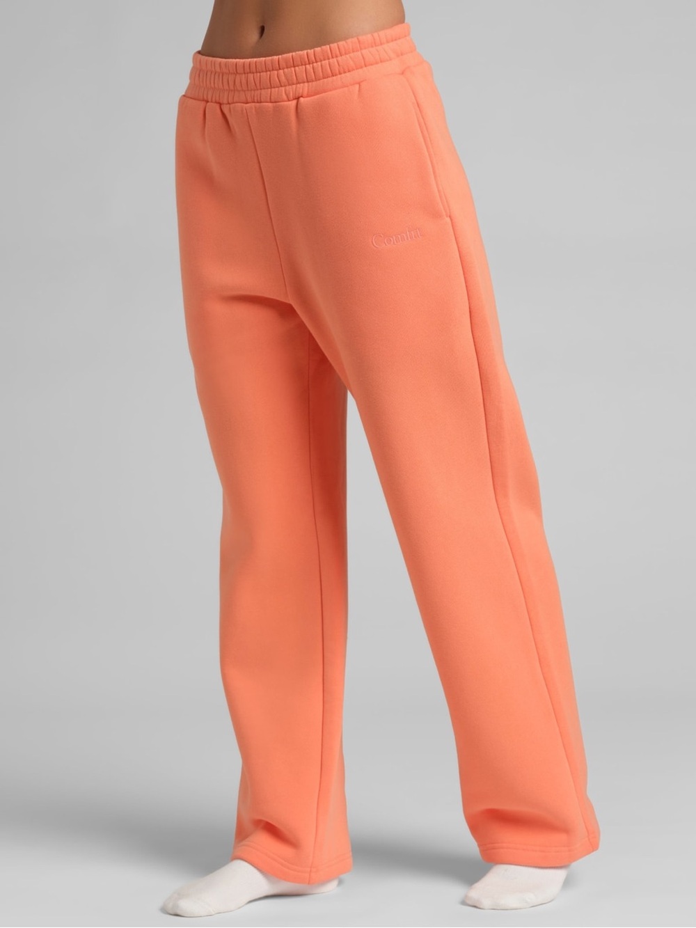 Comfrt Signature Straight Leg Sweatpants Coral - Picture 1 of 7